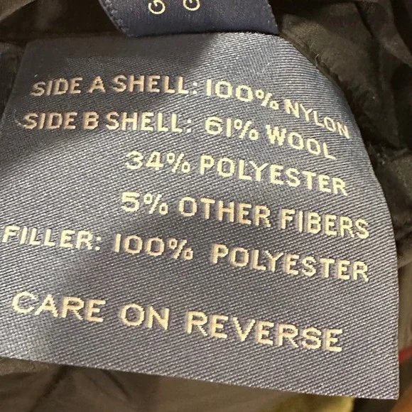 G.H. Bass & Co. Mens XL Reversible Puffer Vest Wool Blend Buffalo Plaid Outdoors - Picture 8 of 9